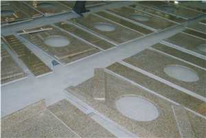 G682 Vanity Top, G682 Yellow Granite Vanity Top