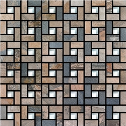 Mosaic, Mosaic Tiles , Stone Mosaics , Wall Mosaic,Glasses Mosaic Slate Wall Mosaic