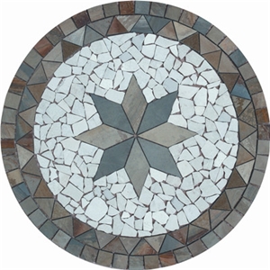 Slate Mosaic Medallion ZXP07 Slate Mosaic Medallion ZXP07