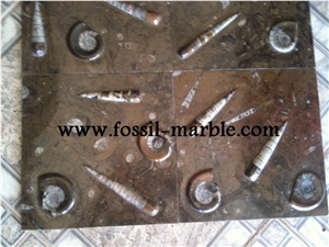 Pierre Du Four Fossil Brown, Pietra Di Erfoud Brown Limestone Slabs
