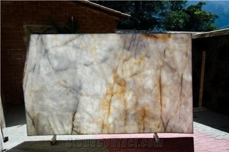 Iluminato Granite Slabs, Brazil White Granite