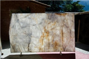 Iluminato Granite Slabs, Brazil White Granite