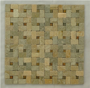 Slate Stone Mosaic, Hebei Rust Slate Mosaic Slate Stone Mosaic, Hebei Rust Slate Mosaic
