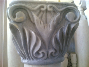 Hebron Beige Column Base, Hebron Bone Beige Limestone