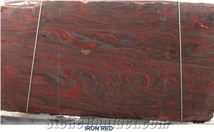 Iron Red Granite Slabs, Brazil Red Granite