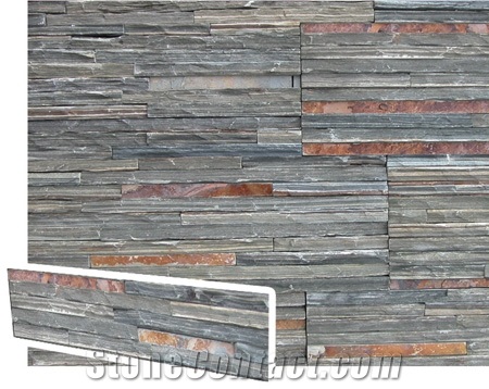 Glooved Slate Culture Stone, Beige Slate Cultured Stone