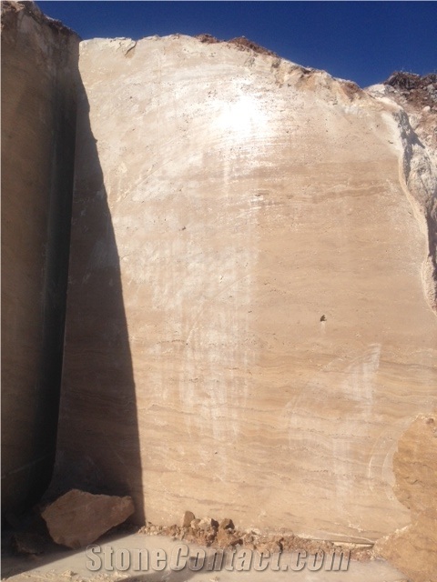 Travertine Block, Turkey Beige Travertine