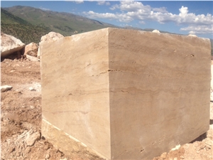 Travertine Block, Turkey Beige Travertine