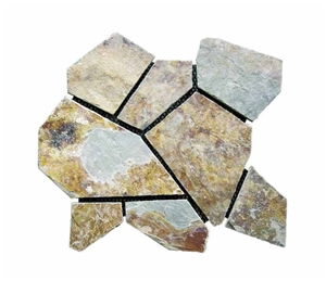 Slate Landscaping Stones CS-008, China Multicolor Slate Flagstone