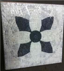 Black and White Mixed Marble Mosaic