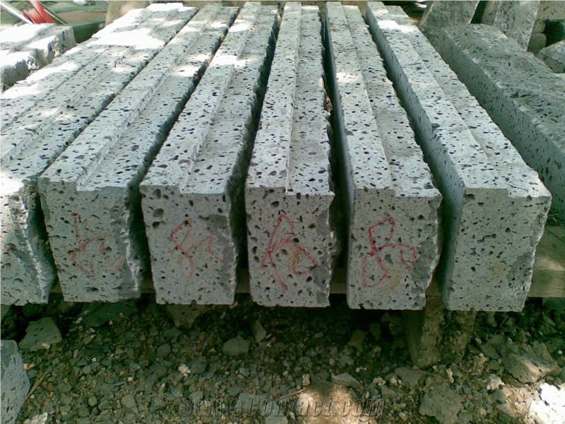 Lava Stone Kerb Stone, Lava Stone Black Basalt Kerb Stone