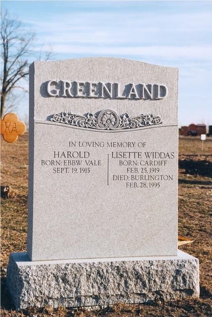 White Granite Headstone