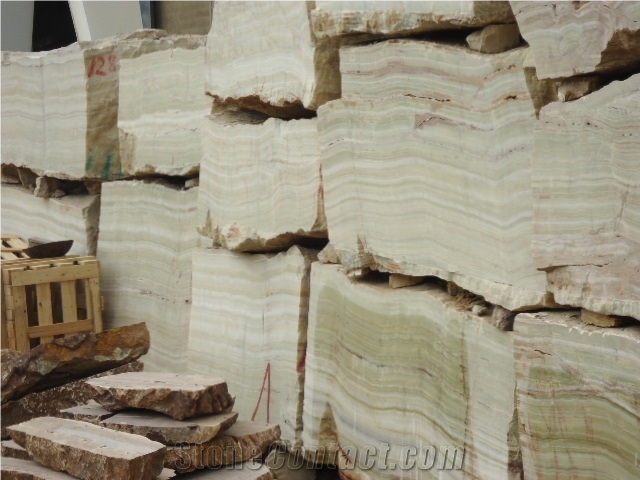 Afghan Light Green Onyx Block
