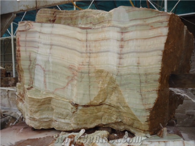 Afghan Light Green Onyx Block