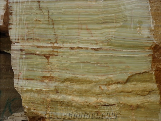 Afghan Light Green Onyx Block