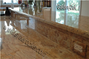 Golden Oak Granite Countertop, Yellow Granite Golden Oak Granite Countertop, Yellow Granite