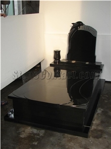Hebei Black Granite Tombstone,Shanxi Black Monument,Engraved Headstone,Cemetery Tombstone,Western Style Memorial