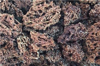 Red Spaghetti Garden Decorative Stone