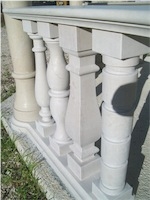 Trani Bronzetto Limestone Balustrade Railings, Bronzetto Di Trani Beige Limestone