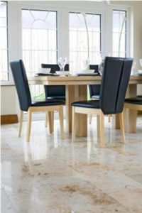 French Gold Polished, Rocheret Jaune Limestone Slabs