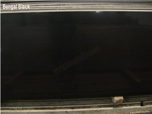 Absolute Black Granite, Bengal Black Granite Slabs Absolute Black Granite, Bengal Black Granite Slabs