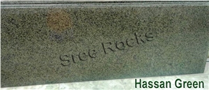 Hassan Green Granite Slab, India Green Granite