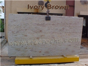 Ivory Brown Granite Slab, India Brown Granite