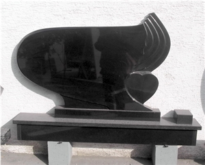 China Absolute Black Granite Headstone