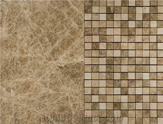Marble Mosaic, Emperador Light Brown Marble