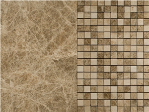 Marble Mosaic, Emperador Light Brown Marble