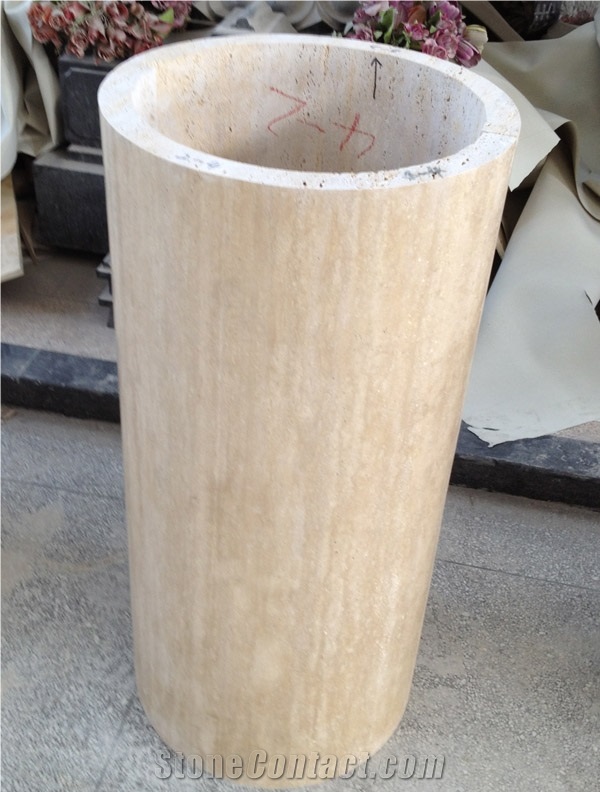 Ivory Beige Travertine Column