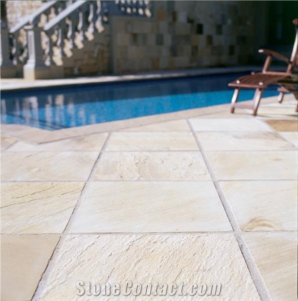 Bassa Beige Sandstone Pool Pavers, Pool Coping