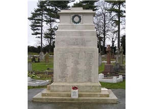 War Memorials, White Marble Monument, Tombstone