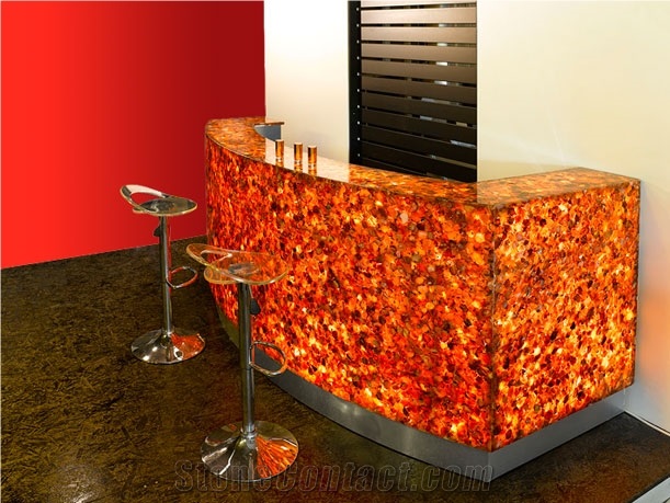Red Agate Bar Top GEM-018