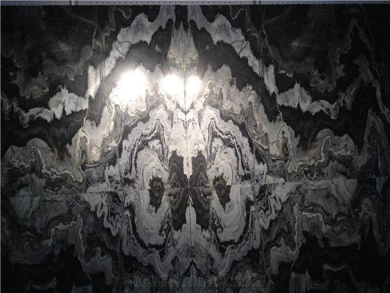 Australia Grey Wave Slab and Tile, China Black Marble