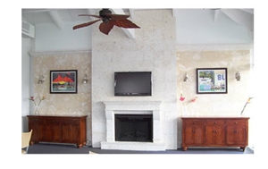 Light Classic Coral Stone Fireplace, Classic White Coral Fireplace Mantel