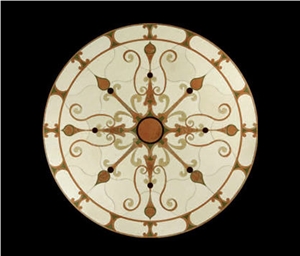 Marble Inlay Waterjet Medallions