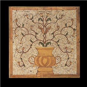 Beige Travertine Mosaic Medallion