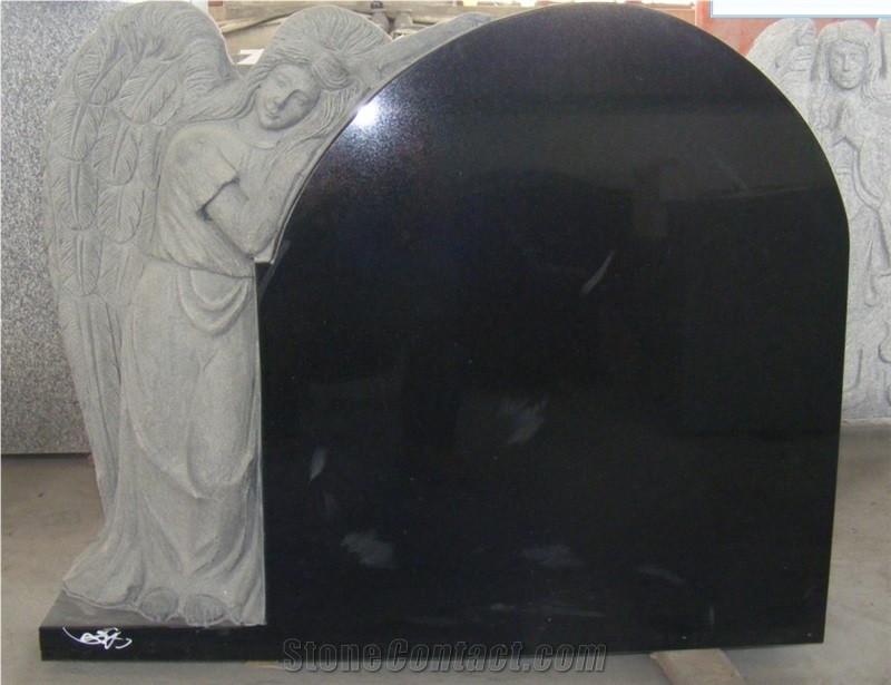 Absolute Black Headstone, Absolute Black Granite Headstone