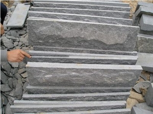 G654 Granite Mushroom Stone Wall Cladding, Rock Pitched Face, Dark Grey Granite Mushroom Stone