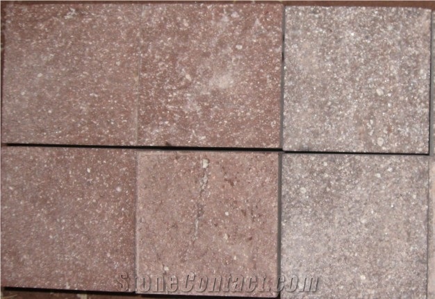 G666 Red Porphyry Cobblestone, Porphyry Red Granite Cobblestone