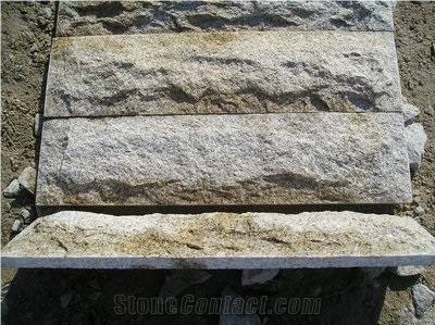 Wall Cladding Mushroom Stone, G682 Yellow Granite Mushroom Stone