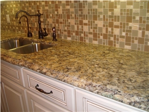 Giallo Napoleone Granite Counter Top, Napoleon Yellow Granite Kitchen Countertops