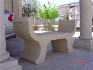 Piedra Alcaniz Beige Sandstone Bench