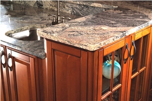 Juparana Gold Granite Kitchen Top