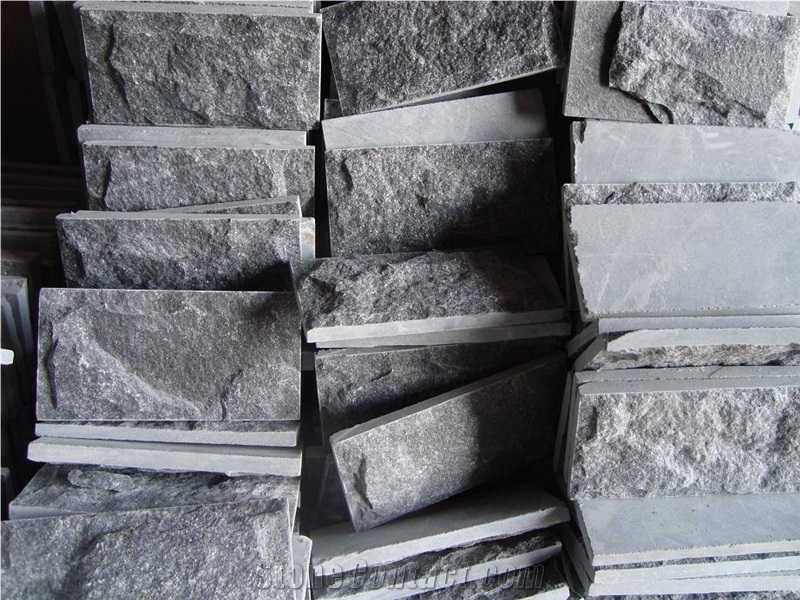 Black Mushroom Marble, Split Tiles, Wall Cladding Panel, Decorative Natural Stone