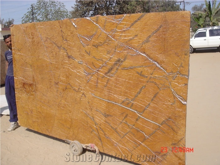 Rainforest Gold Marble Slabs, India Yellow Marble