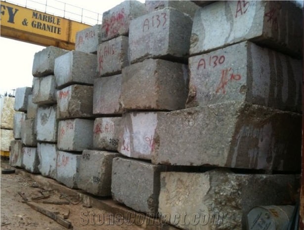 Shells Reef Green Blocks, Syria Green Limestone