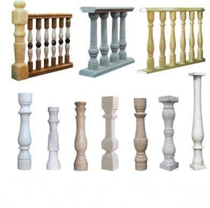 Stone Railing, Baluster, Stone Railing Grey Granite Baluster