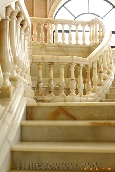 Beige Marble Stairs and Step, Stairs ,step